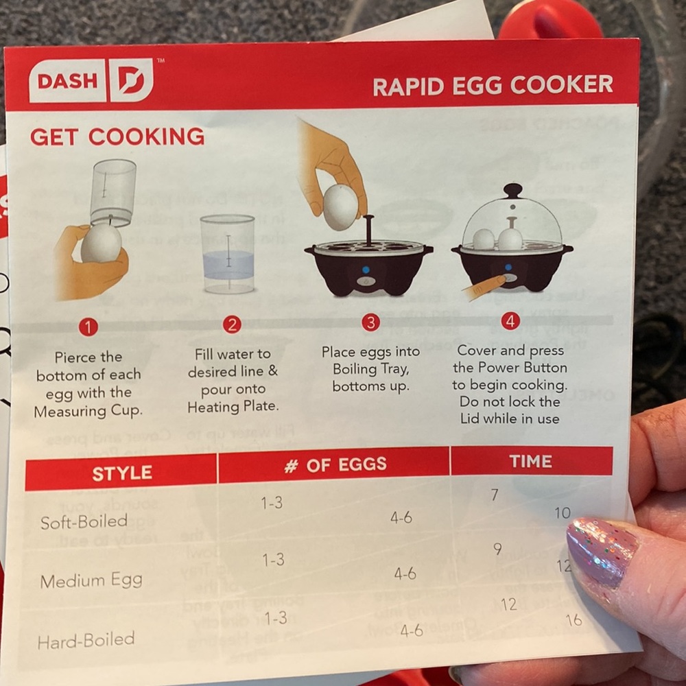 Excellent Used Condition Dash Rapid Egg Cooker - Picture 8 of 9